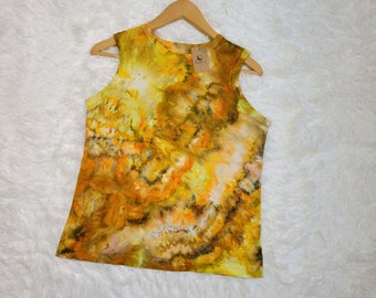 Hand Dyed Tie Dye Tank Top, Women's Size M, USA Made