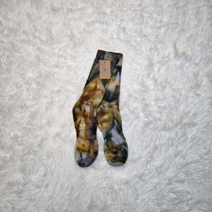 Size 6-12 Unique Hand Dyed Socks, Colorful Socks, Unisex Crew Socks, Tie Dye Socks, Unisex Socks, Adult Socks, Vintage Socks, Boho Socks