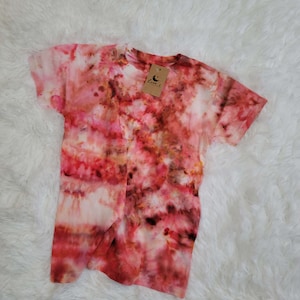 Size 6 Hand Dyed Kids T-shirt, Vibrant Tie Dye Shirt, Colorful Children&#39;s Tee, Custom Dyed Shirt, Festival T-shirt, Children&#39;s T-shirt
