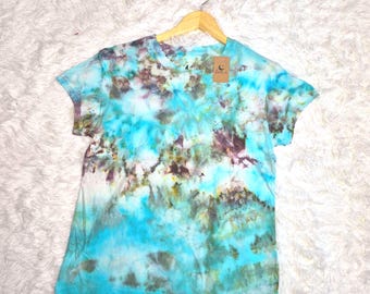 Short Sleeve T-shirt 100% Organic Cotton Garment Dye Handmade