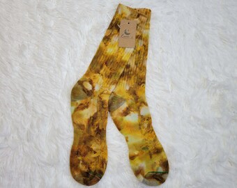 Size 6-12 Unique Hand Dyed Socks | Colorful Socks | Unisex Crew Socks | Tie Dye Socks | Unisex Socks