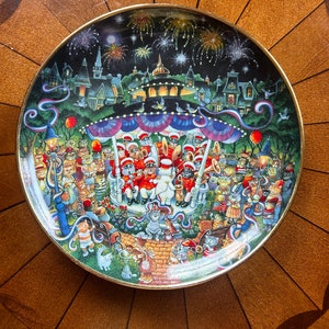 The Franklin Mint Purr-cussion Section collectible cat plate by Bill Bell