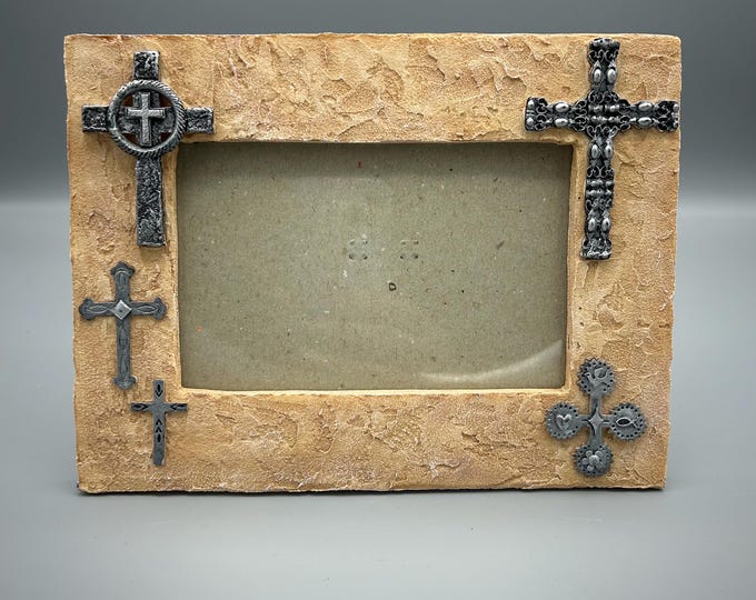 Vintage Stone Cross Frame for 4x6” Photo - Etsy