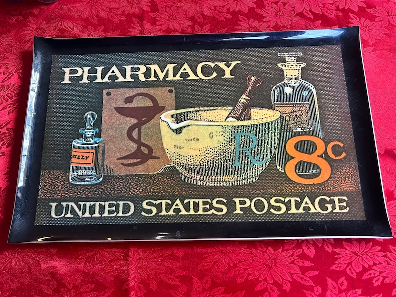 Pharmacy United States Postage Stamp Serving Tray With Thermoserv ...
