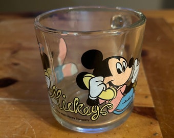 1970’s Mickey Walt Disney Co clear coffee mug