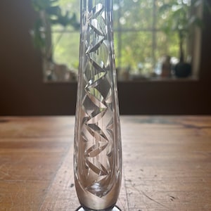 Waterford Irish cut bud vase, made in Republic of Ireland