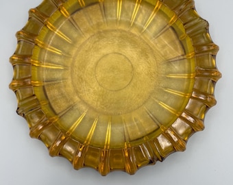 Hazel Atlas Grenada 1970’s amber king-size ashtray