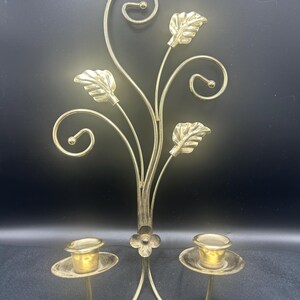 Vintage Home Interior 2-arm gold wall sconce