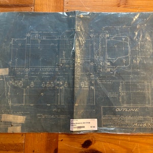 Antique railroad blueprints from 1917, PC5B Controller