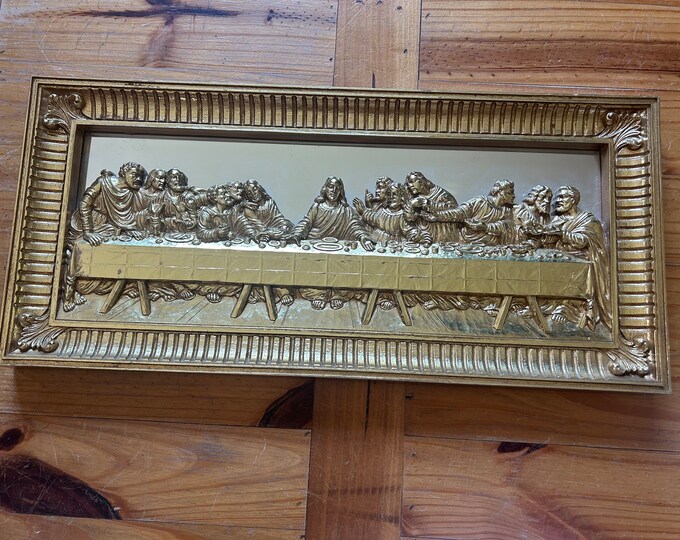 The Last Supper Home Interior Gold Mirrored Wall Hanging - Etsy