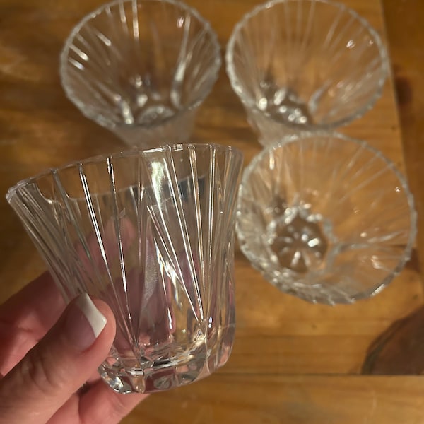 Crystal votive candle holders by Deplomb, 1960’s