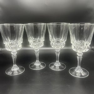 Set of 4 Chantelle water goblets by Cristal D’Arques-Durand