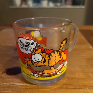 1970’s McDonald’s Garfield clear mug