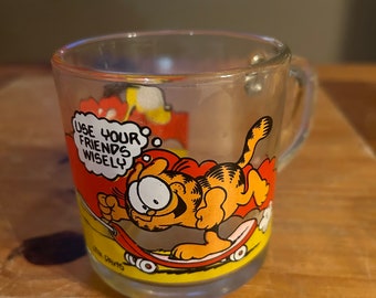 1970’s McDonald’s Garfield clear mug