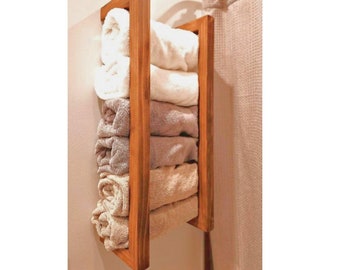 Rustikaler Handtuchhalter aus Holz