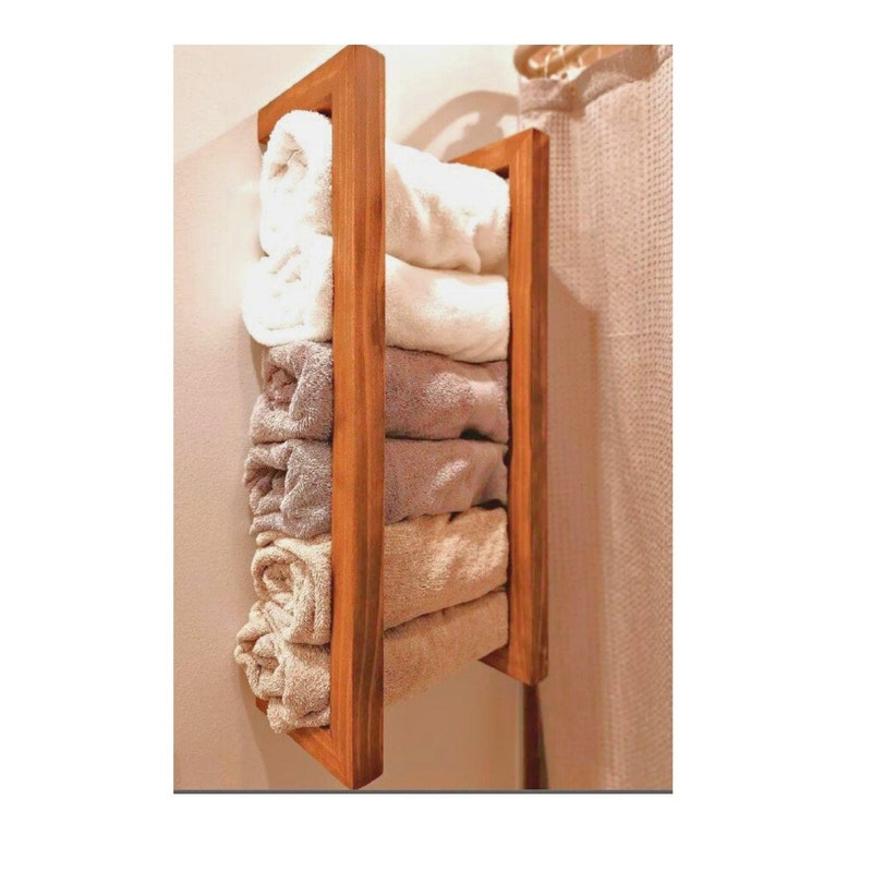 Timber Towel Rack Wood Towel Rack - Etsy