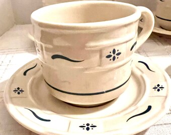 Longaberger coffee cups and saucers