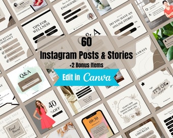Instagram Templates - Social Media Manager Posts - Instagram Templates for Business - Instagram Engagement Canva – Marketing Templates