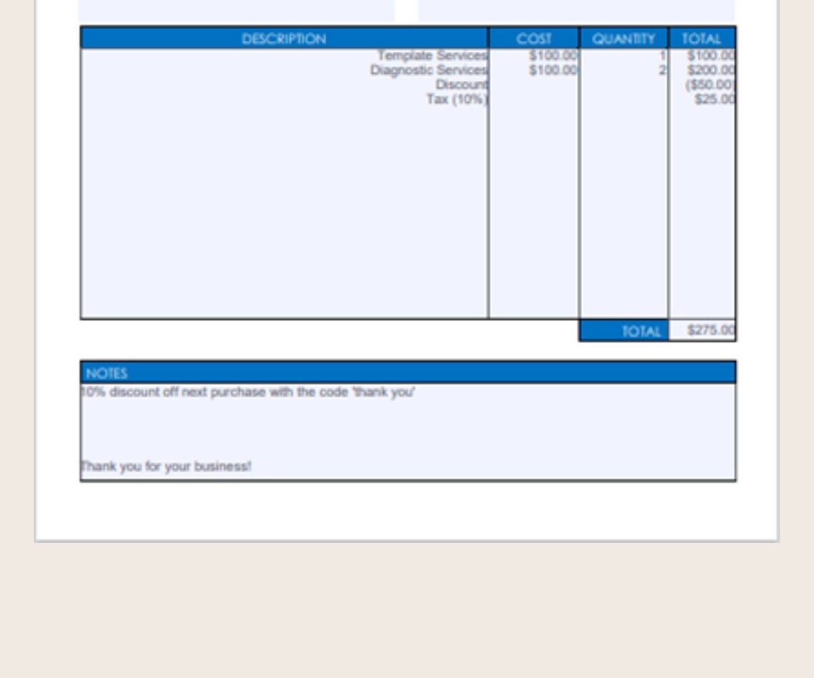 Sample Invoice Statement Pdf Invoice Template Pdf/google Docs/word. Business Invoice. Invoice Word ...