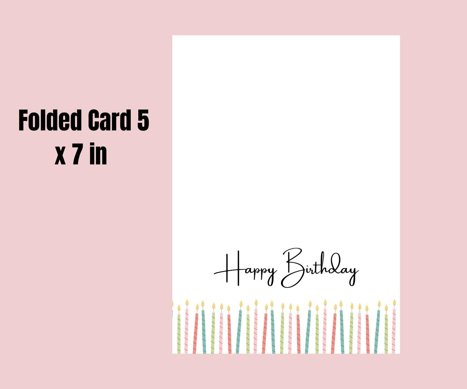 Printable Birthday Card, Instant Download, Digital Greeting Card, Happy ...