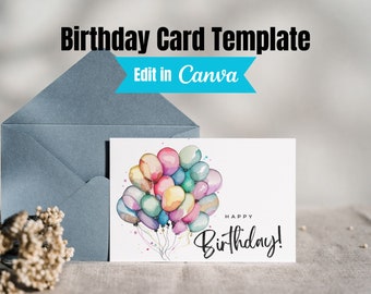 Happy Birthday Card - DIGITAL Download - Printable Birthday Card ...