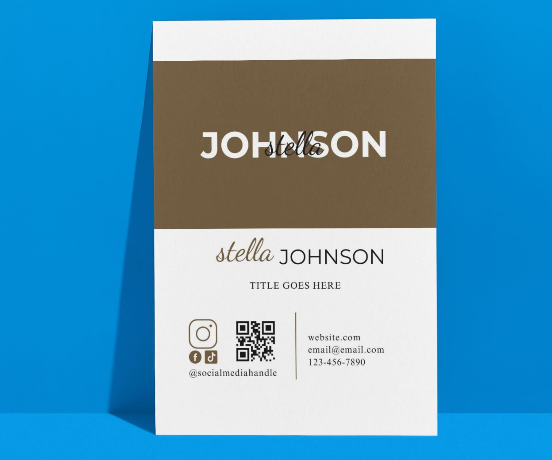 Business Card Template QR Code, Instant Download, Printable Business ...