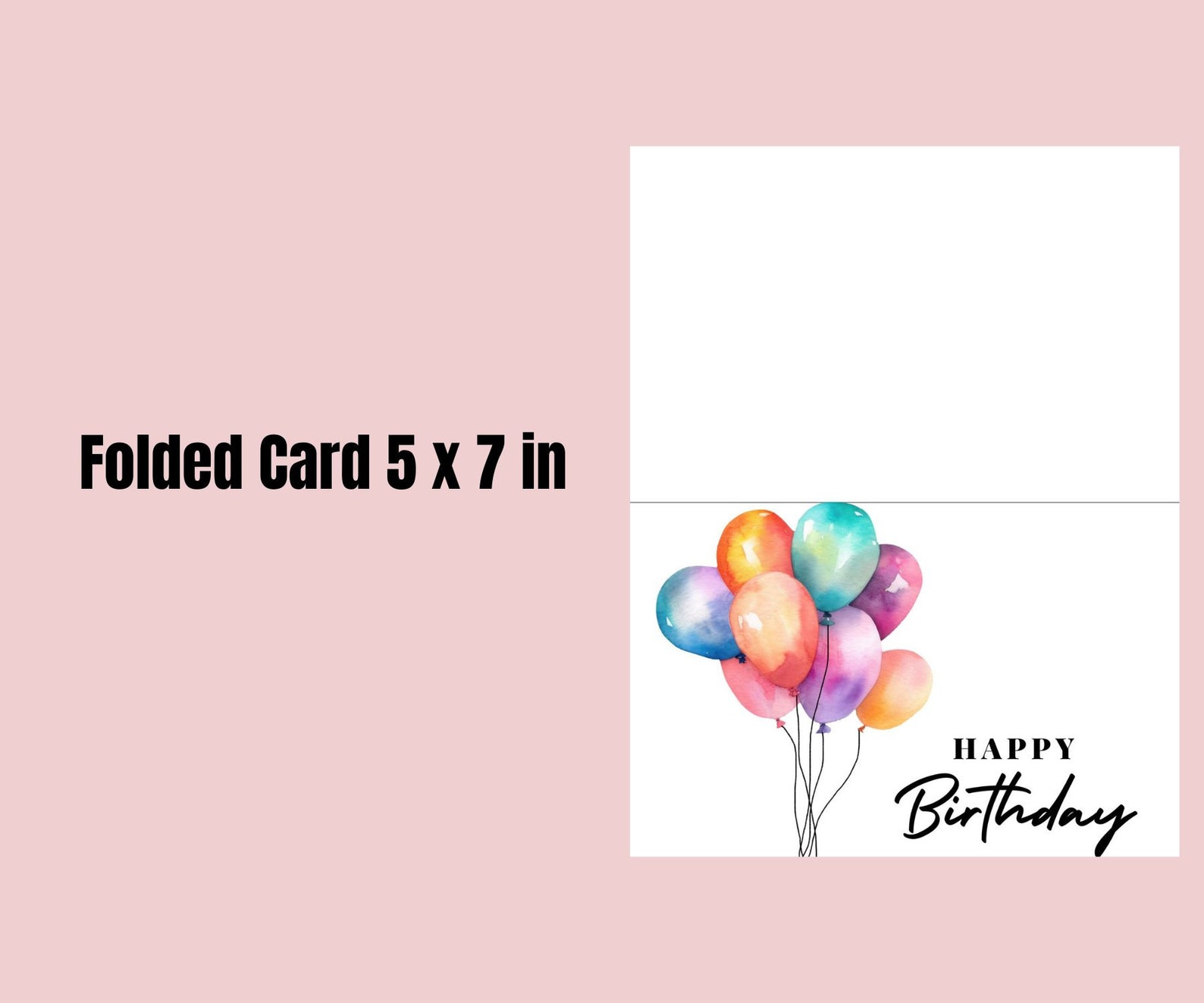 Printable Birthday Card, Instant Download, Digital Greeting Card, Happy ...