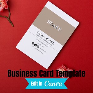 Photographer Business Card Template, Wedding Photography business card design, Photographer Canva, CANVA TEMPLATE, Horizontal Business Card