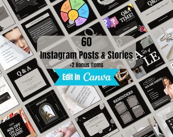 Instagram Templates - Social Media Manager Posts - Instagram Templates for Business - Instagram Engagement Canva – Marketing Templates