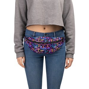 Sac banane champignon Trippy pour femme Sac champignon Sac banane homme Tenue de festival tenue Rave Accessoires de festival