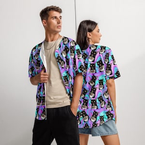 Trippy Ramen Cat Rave Jersey Funny Noodle Cat Festival draagt psychedelische Funny Cat Rave-outfit kattenliefhebber cadeau Anime Jersey Anime Jersey