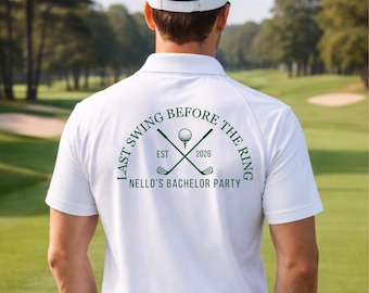 Last Swing Before the Ring Custom Golf polo