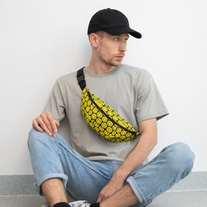Sac banane smiley pour femme Sac banane Sac banane homme Tenue de festival tenue Rave Accessoires de festival Sac smiley
