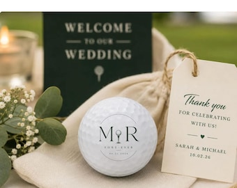 Custom Wedding Golf Ball Favor Personalized Wedding Golf Balls Fore-Ever Golf Ball Bride & Groom Gift Country Club Wedding Favor