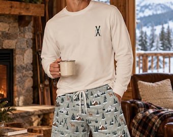 Herren-Pyjamahose, passende Shorts
