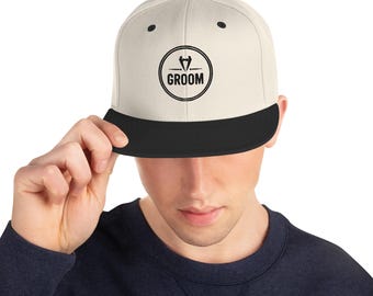 Custom Embroidered Groom Snapback Bachelor Party Hat Custom Groomsman Hats for Bachelor Party Wedding Hats