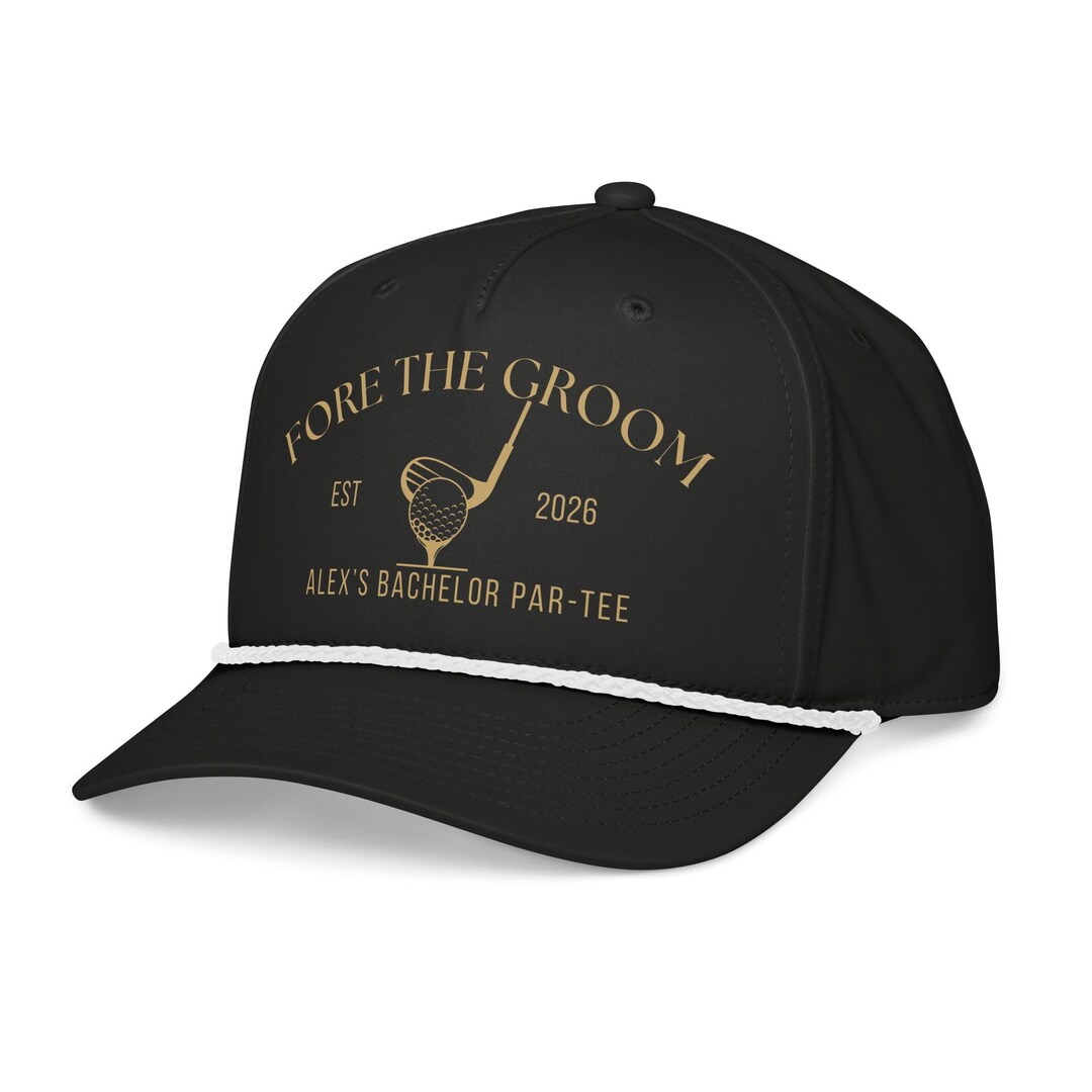 Fore the Groom Custom Embroidered Golf Rope Hat Golf Bachelor Party Hat ...