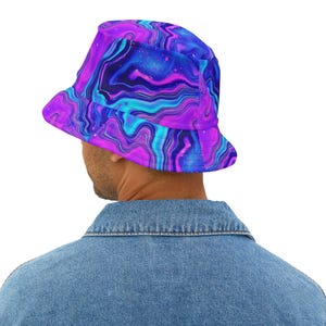 Trippy Festival Fischer Hut Psychedelic Rave Fischer Hut Individueller Fischer Hut Unisex Festival Kleidung Rave Zubehör