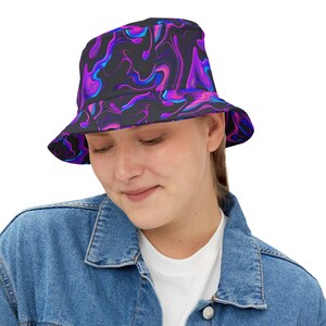 Liquid Plasma Psychedelic Bucket Hat Festival Bucket Hat Trippy Rave Bucket hat Festival Outfit Festival Gear EDM Festival outfit