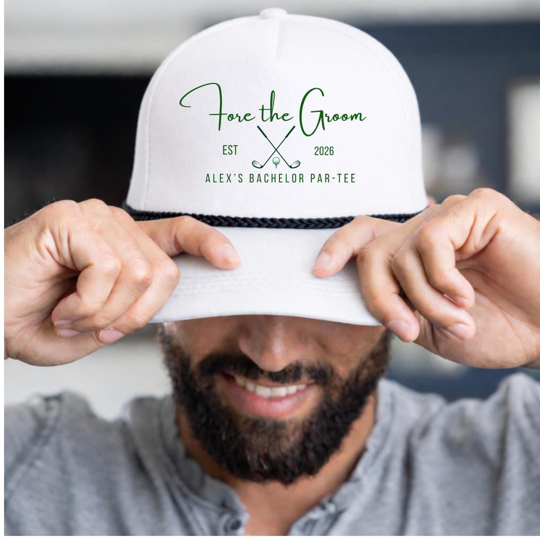 Embroidered Rope Golf Hat: Fore the Groom, Bachelor Party - Etsy