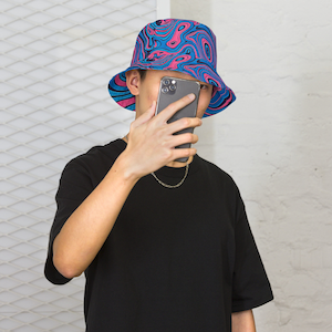 Trippy Psychedelic Bucket Hat Reversible Festival Hat Rave Hat/outfit Accessories Custom Bucket Hat Summer Bucket Hat
