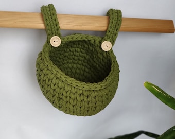 Cesto organizador suspenso de algodão para berçário, porta-brinquedos, cesto para guardar brinquedos, presente para chá de bebê, organizador de berçário, estilo boho, decoração de quarto