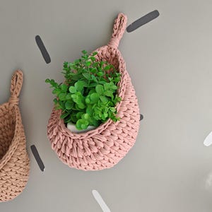 Baby Crib hanging storage Basket,  Gift for mom, bag organizer, crochet hanging basket for Baby cribs, pocket organizer Toy bag Diaper caddy