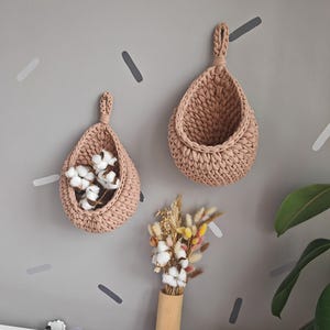 Hanging Cotton Storage Basket: Kitchen & Bathroom Organizer