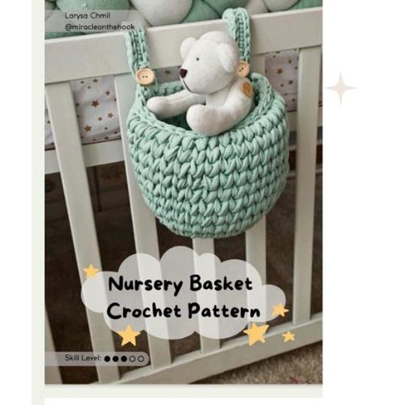 Pattern crochet storage hanging basket