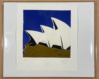 SOH - Editioned - Chine Collé study w/Linoprint and Drypoint