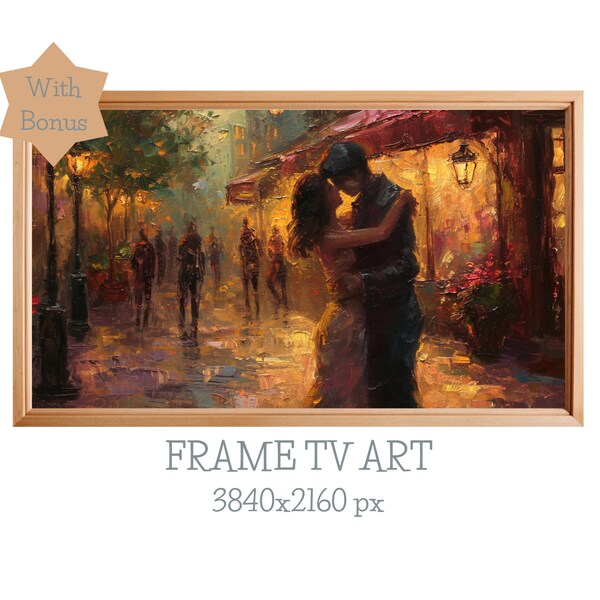 Valentines Day Frame TV, Urban Love Frame TV Art, Love, Valentine's Day Romance Art, Romantic Cityscape Frame TV, Digital Download