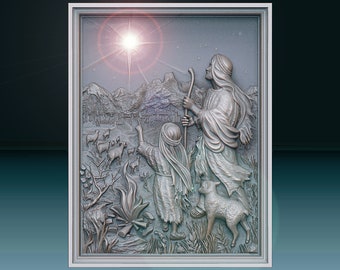 Bethlehem star Jesus Christ was born Christmas 3D model stl for CNC machines and 3D printers