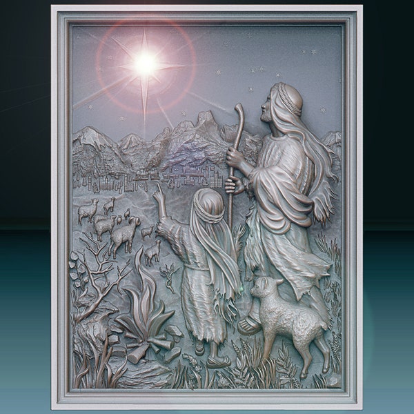 Bethlehem star Jesus Christ was born Christmas 3D model stl for CNC machines and 3D printers