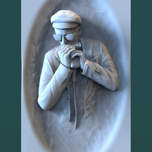 Jazz Musicians Harmonica. 3D-Model for CNC